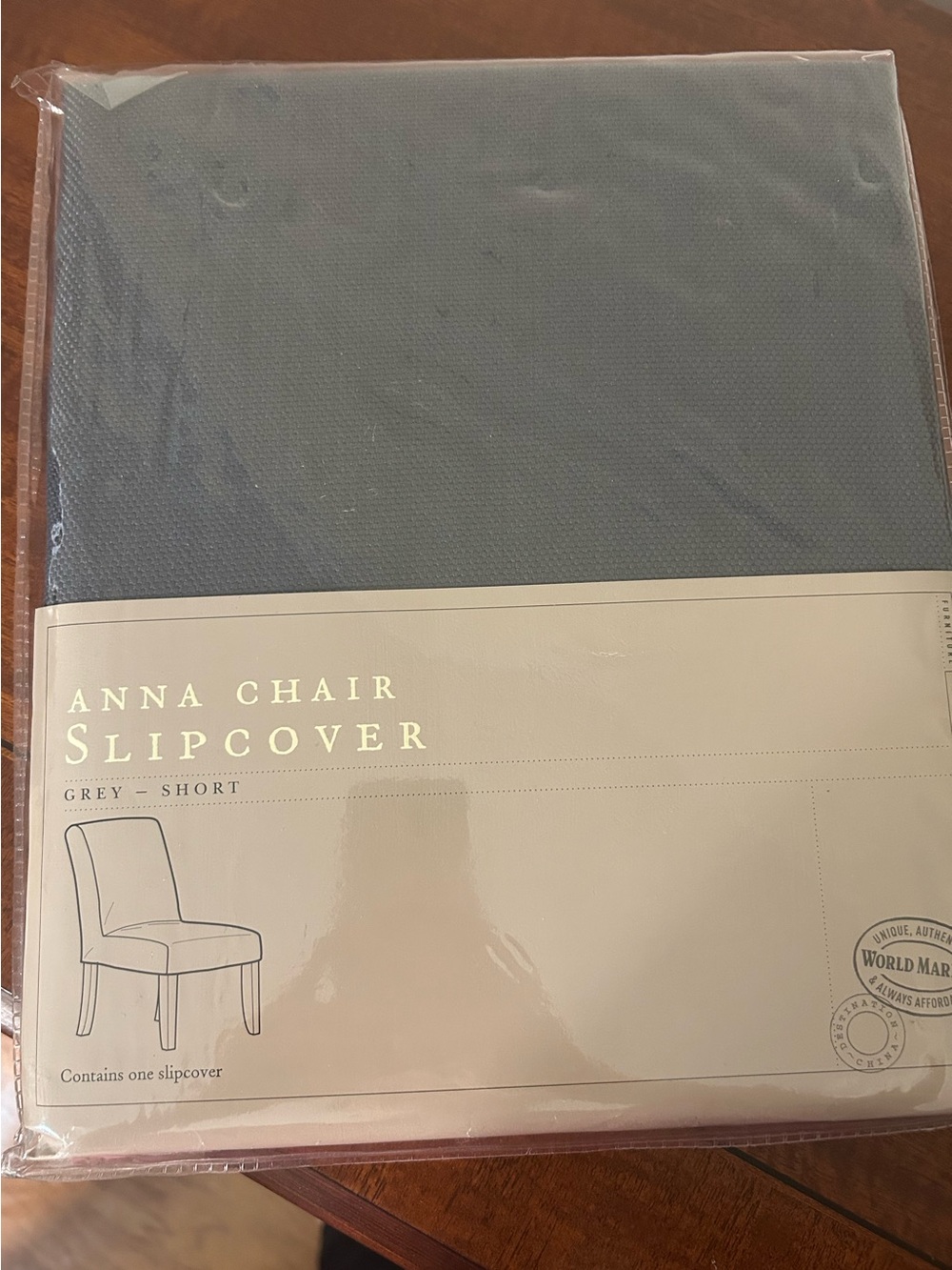 Cost Plus World Market Anna Chair Slipcover - Grey
